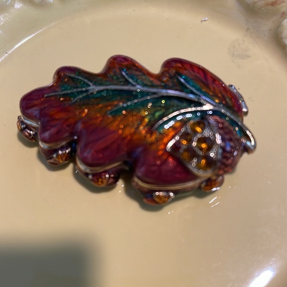 VERY CUTE AND PRETTY MONET LEAF ENAMEL MULTICOLOR - Picture 3 of 11